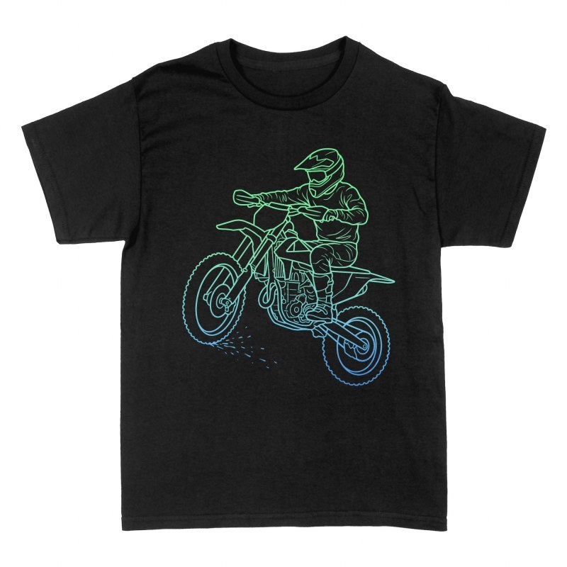 T-shirts: Motocross-Fahrer im Sprung