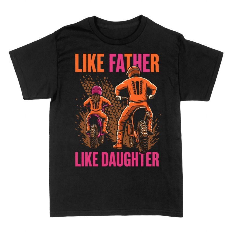 T-shirts: Motocross Vater und Tochter