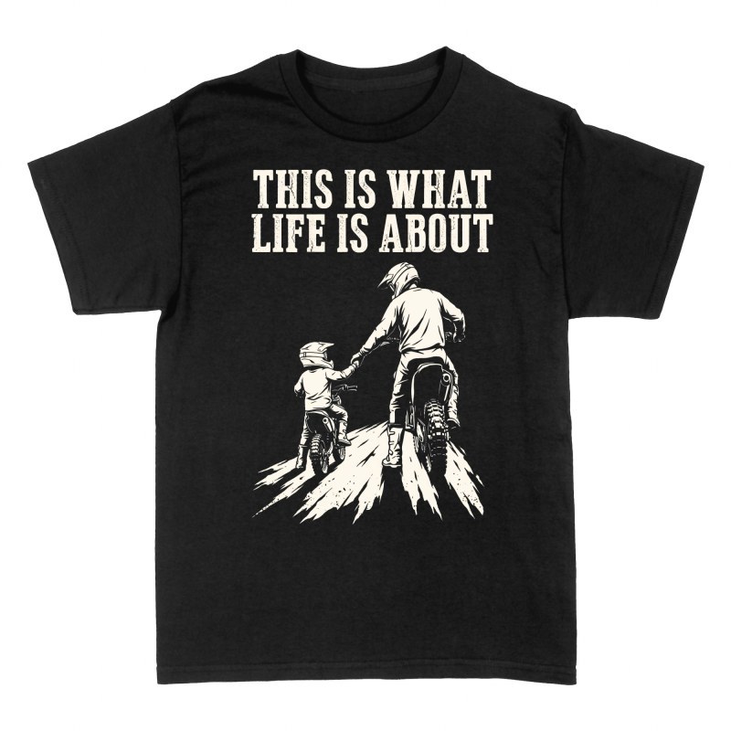 T-shirts: Motocross Vater und Sohn Hand in Hand