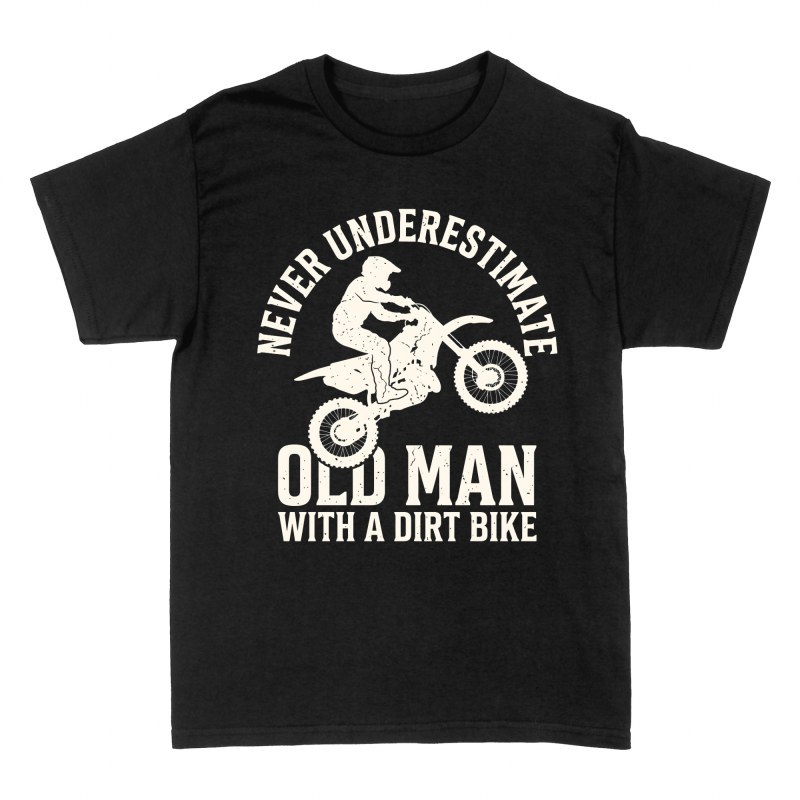 T-shirts: Alter Mann mit Motocross Bike
