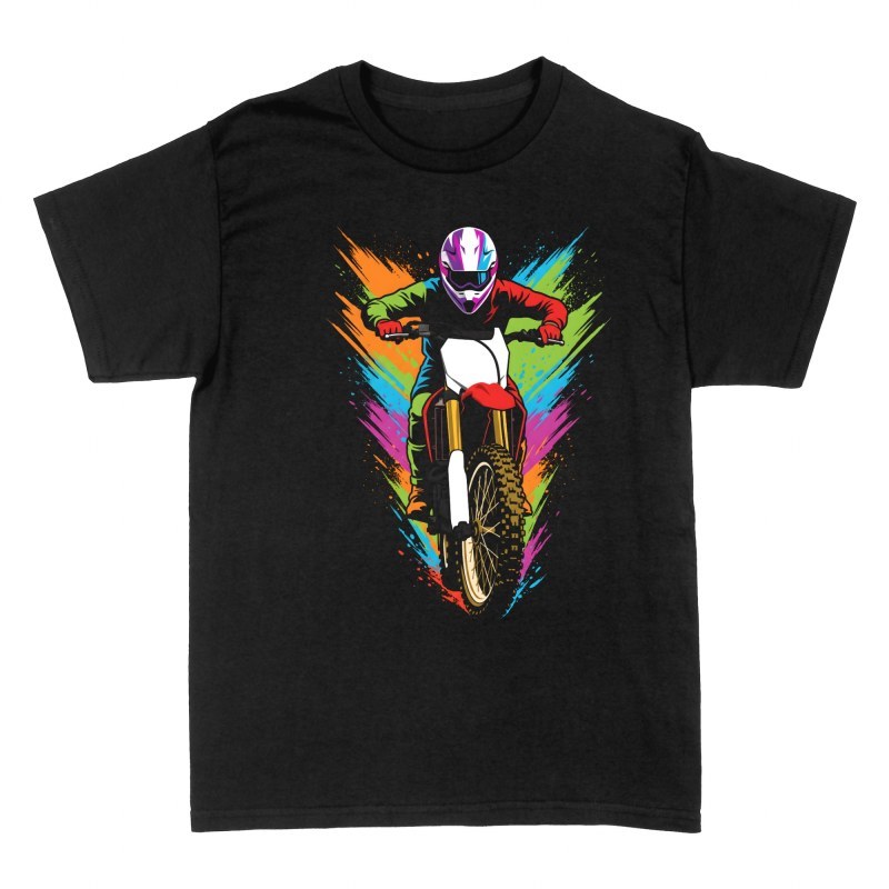 T-shirts: Motocross-Fahrer mit Farbspritzern