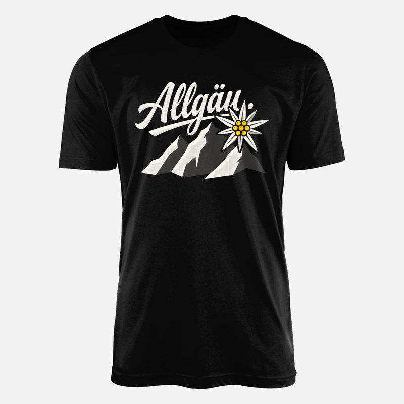 T-shirts: Allg&auml;u Berge mit Edelwei&szlig;