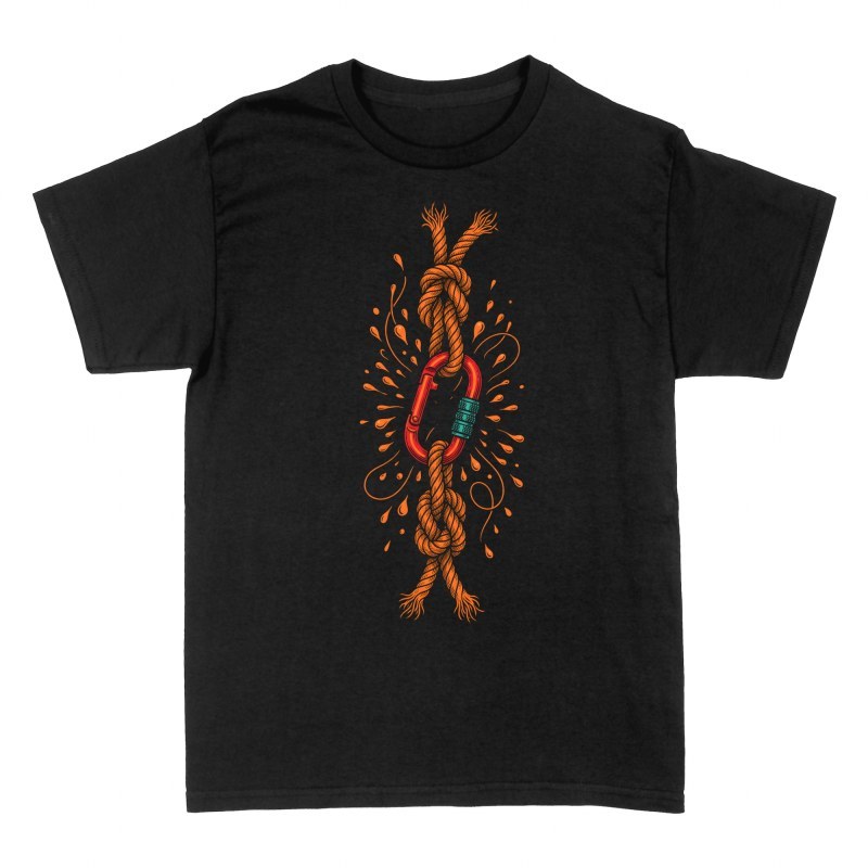 T-shirts: Karabiner und Kletterseil