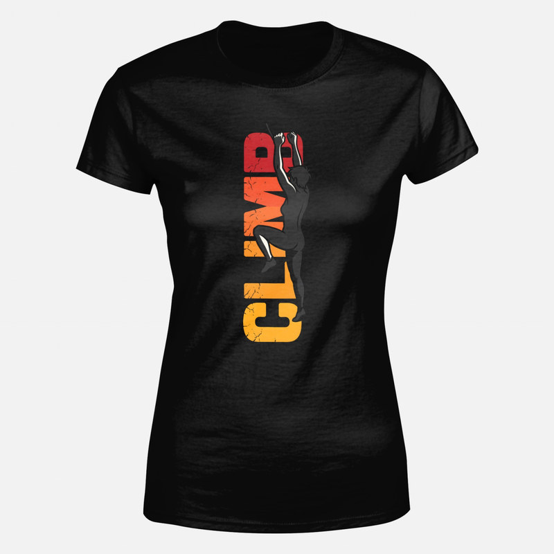 T-shirts: Nackte Kletterin Climb Silhouette