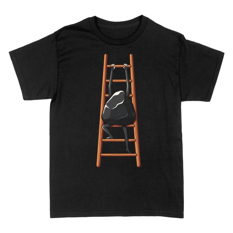T-shirts: Kletternder Stein auf Leiter