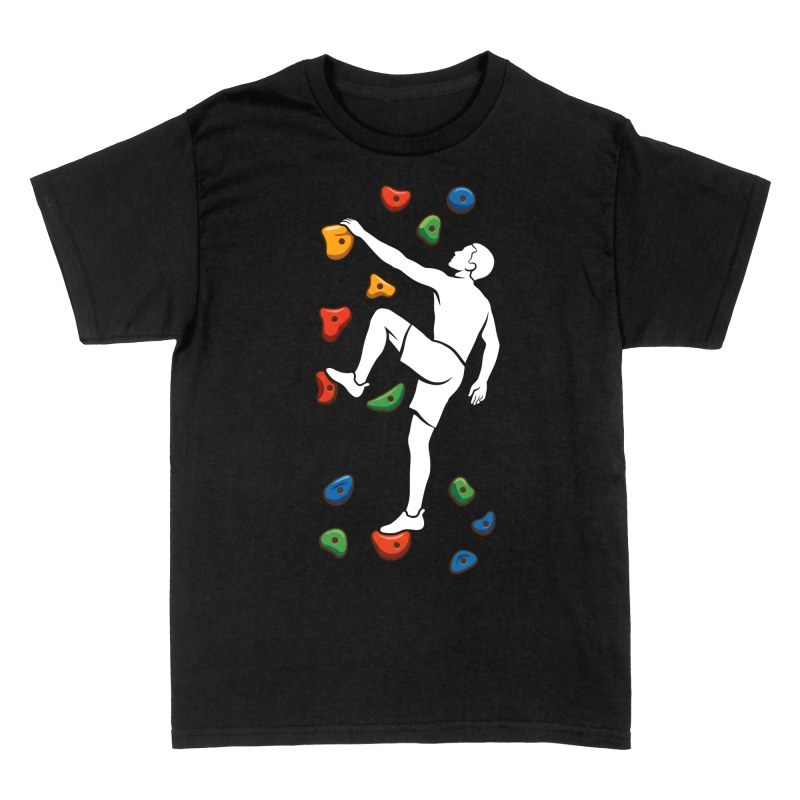 T-shirts: Kletterer an der Boulderwand