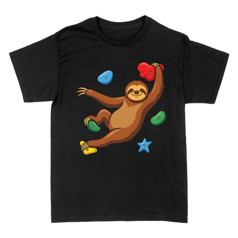 T-shirts: Kletterndes Faultier Kletterwand