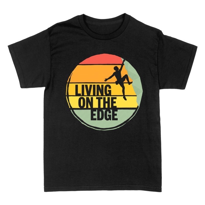 T-shirts: Kletterer im Retro-Sonnenuntergang