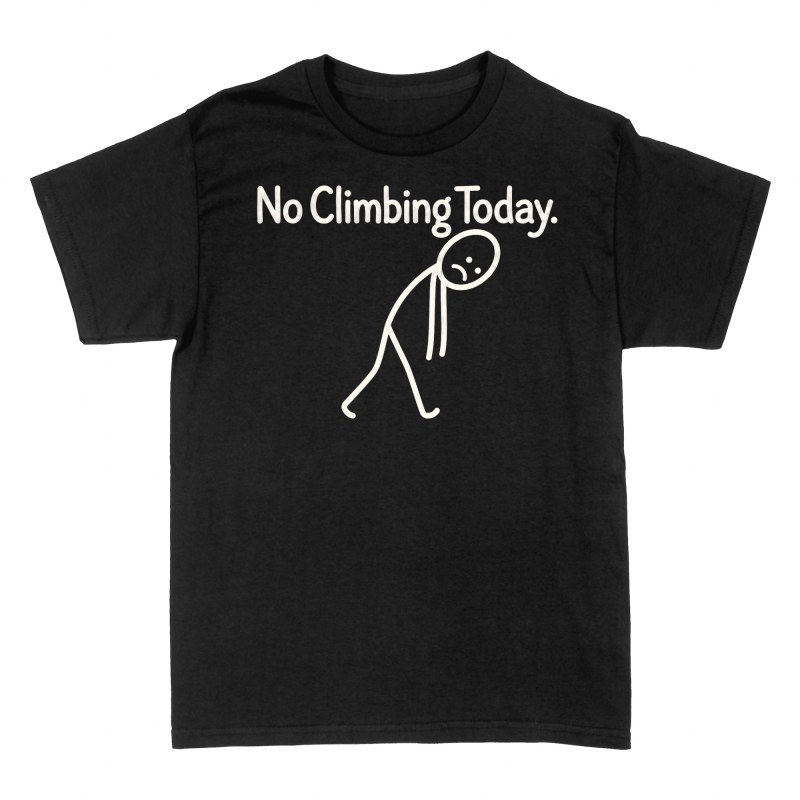 T-shirts: Trauriger Kletterer No Climbing