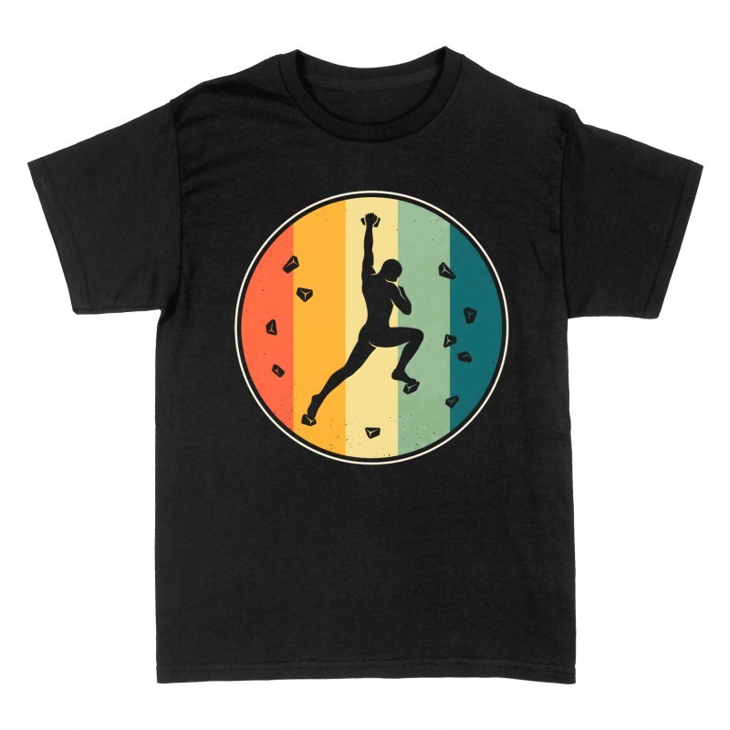 T-shirts: Kletterer im Retro-Kreis