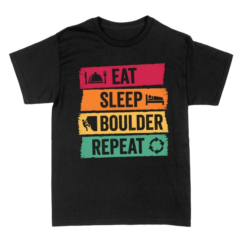 T-shirts: Essen Schlafen Bouldern Wiederholen