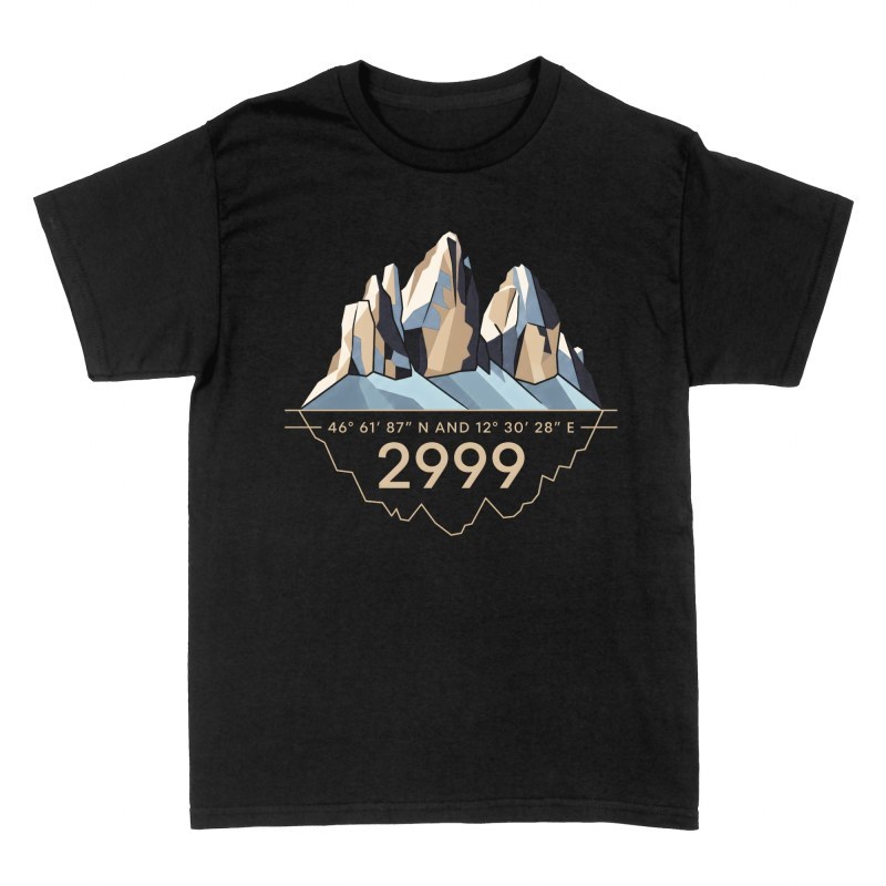 T-shirts: Dolomiten Koordinaten und Gipfel