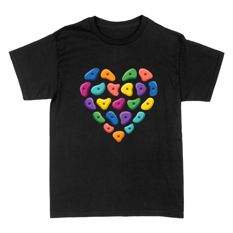 T-shirts: Klettergriffe in Herzform