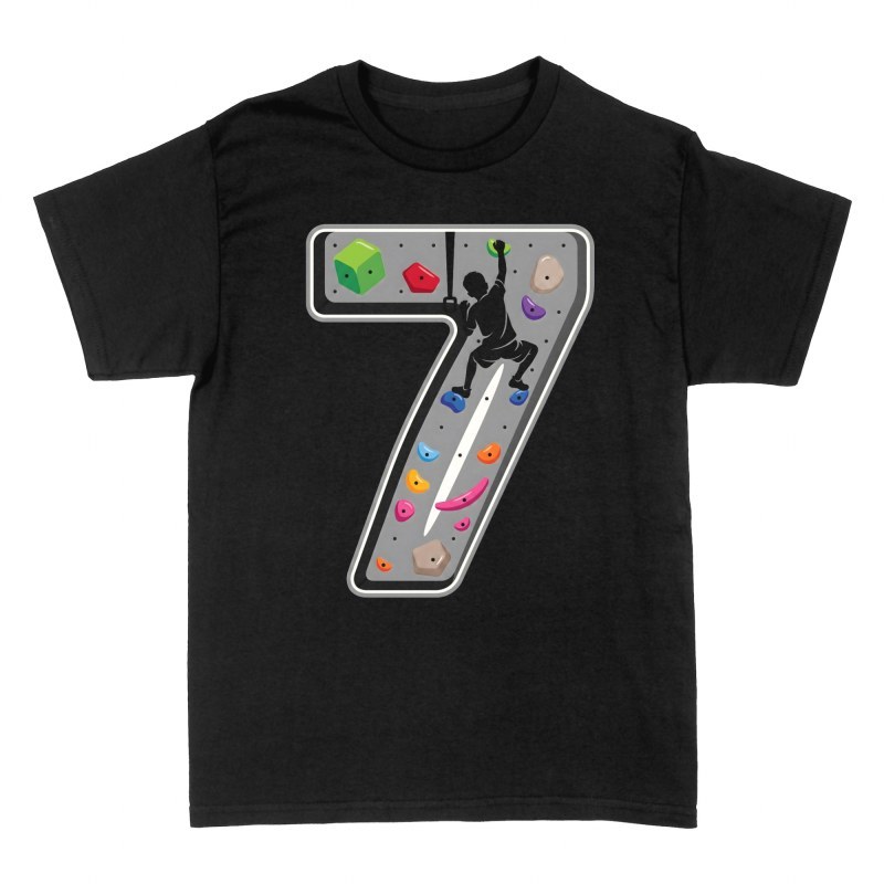 T-shirts: Kletterwand Zahl 7 f&uuml;r Kinder