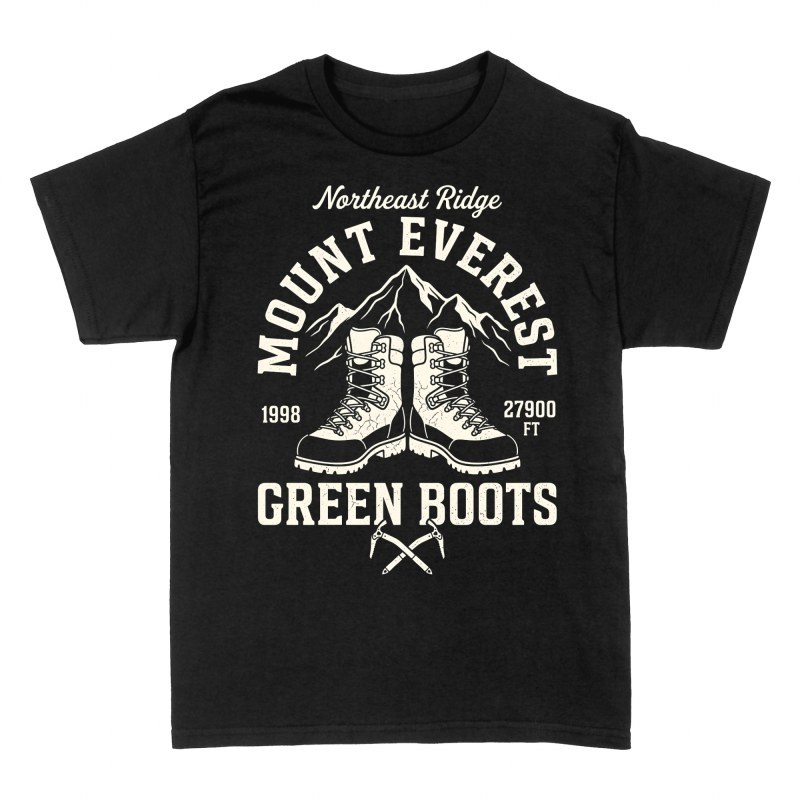 T-shirts: Mount Everest Green Boots Bergsteigen