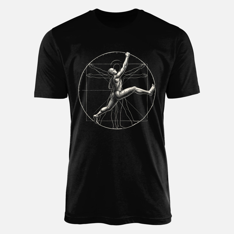 T-shirts: Vitruvianischer Mensch Klettern