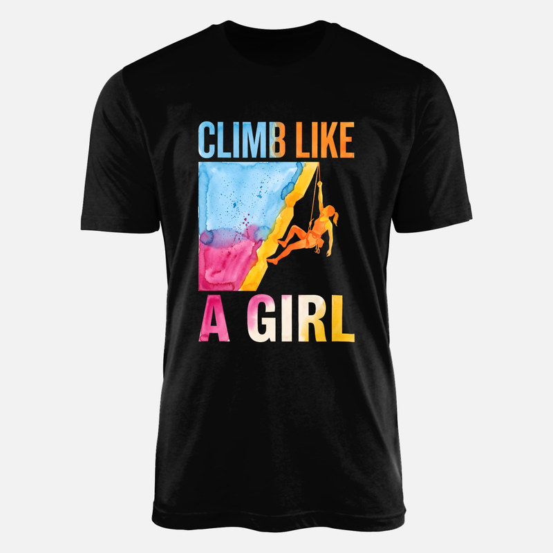 T-shirts: Kletterin Silhouette Aquarell