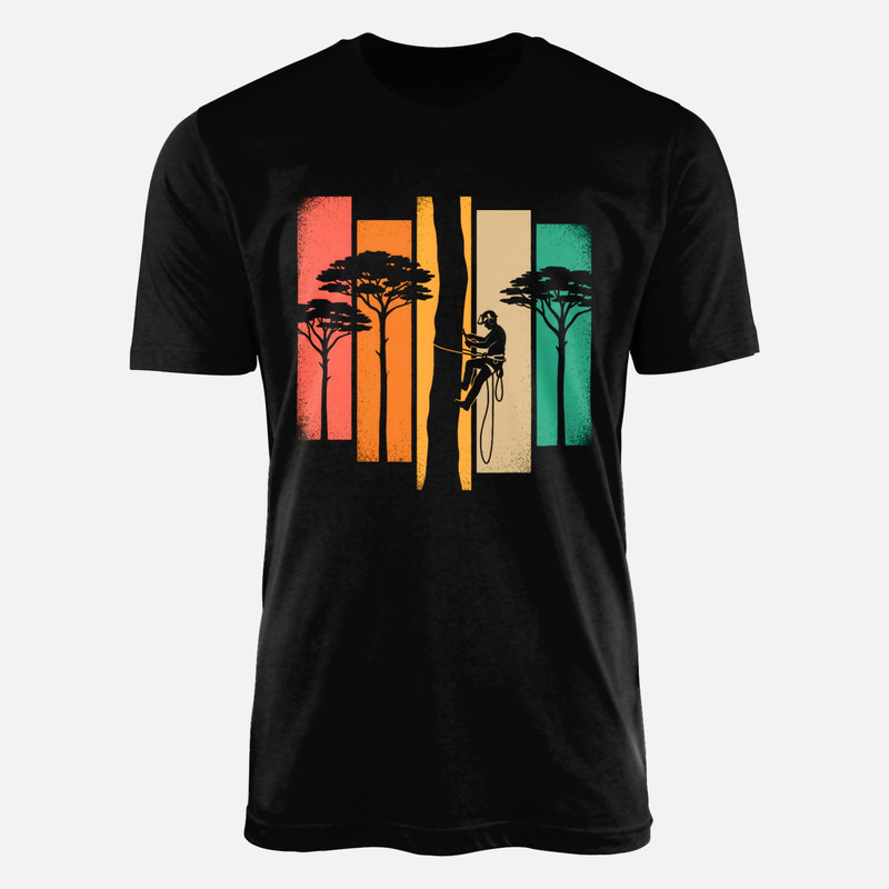 T-shirts: Baumpfleger Klettern Retro