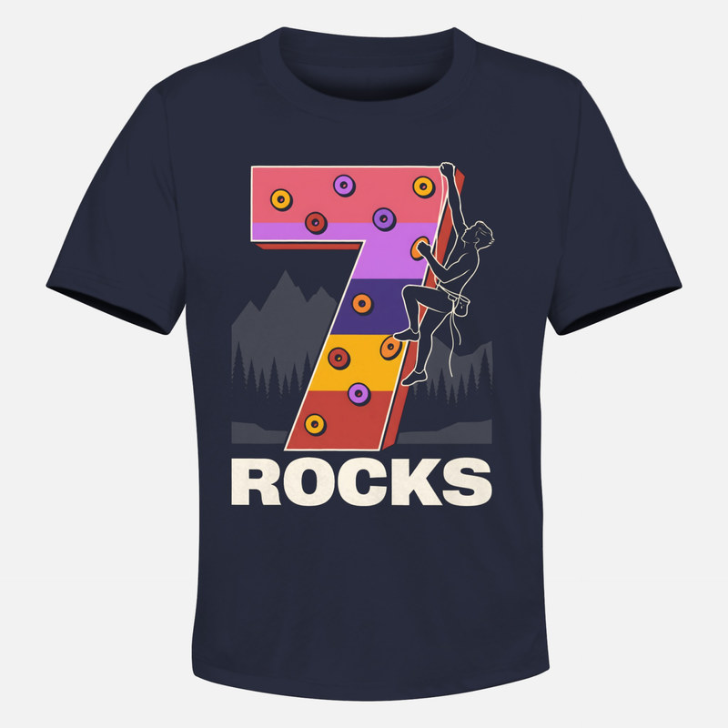 T-shirts: Kletterer an der 7 Felswand
