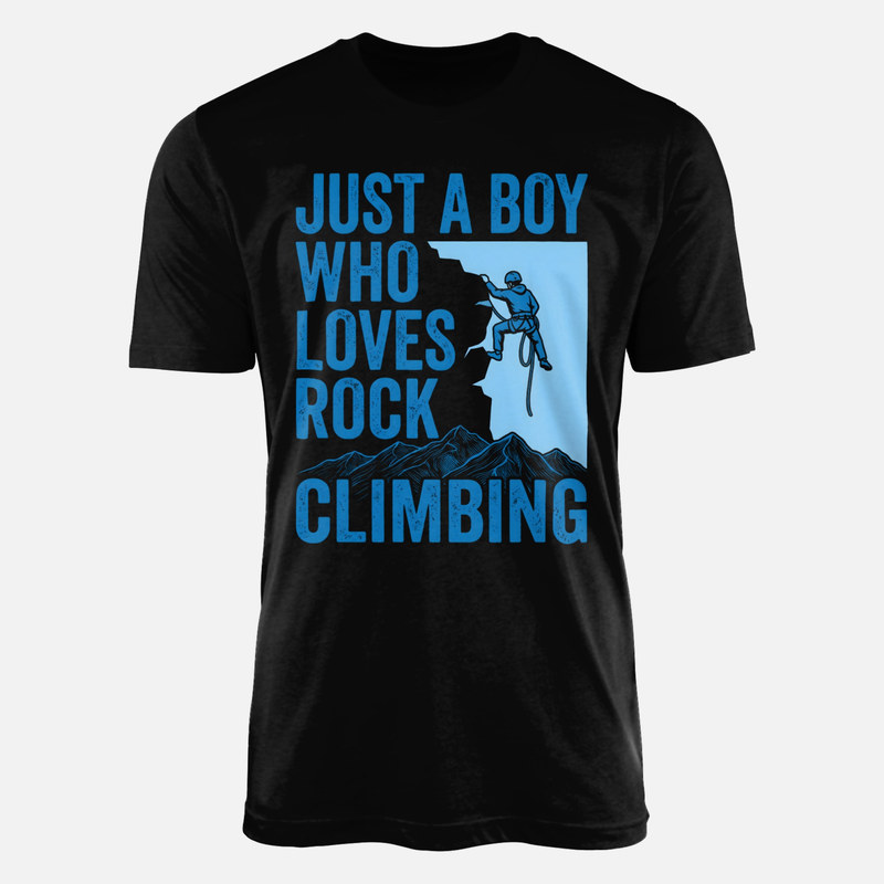 T-shirts: Junge der Klettern liebt