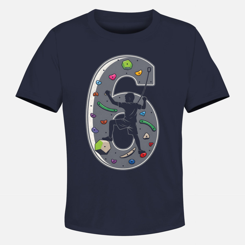 T-shirts: Kletternde 6 Kletterwand