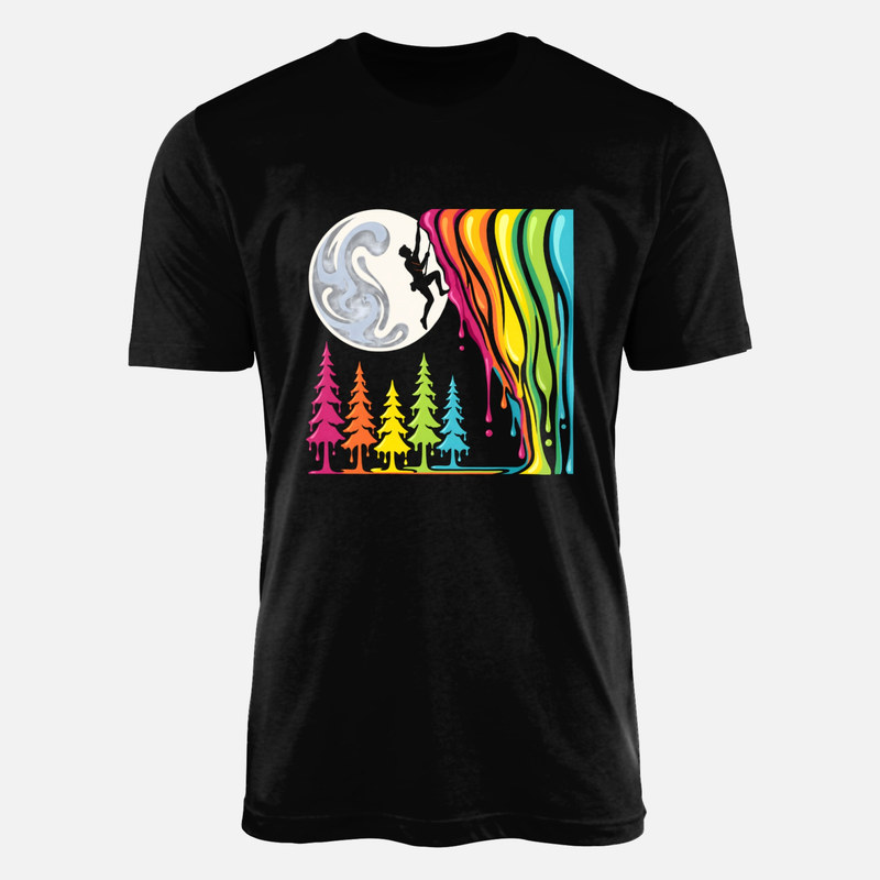 T-shirts: Kletterer am Regenbogen-Felsen