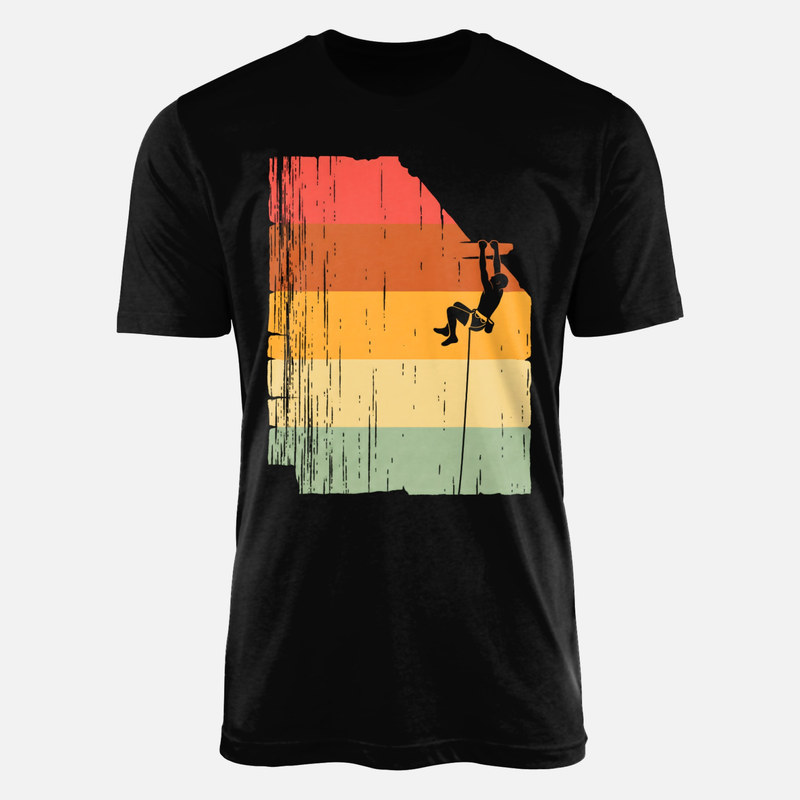 T-shirts: Kletterer am Felsen Vintage Retro