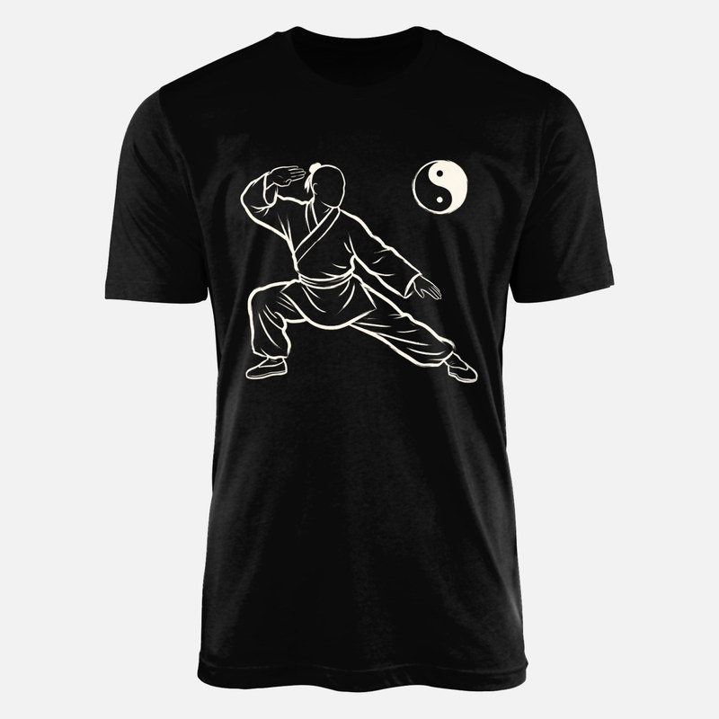 T-shirts: Tai Chi Pose mit Yin Yang