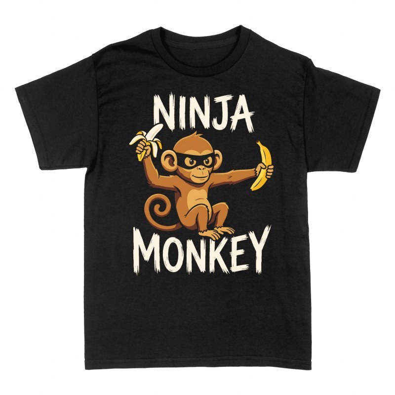 T-shirts: Ninja-Affe mit Bananen