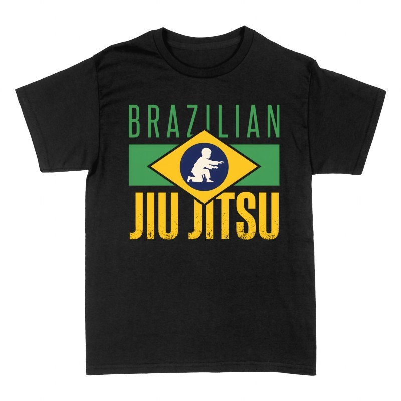T-shirts: BJJ K&auml;mpfer Brasilien Silhouette