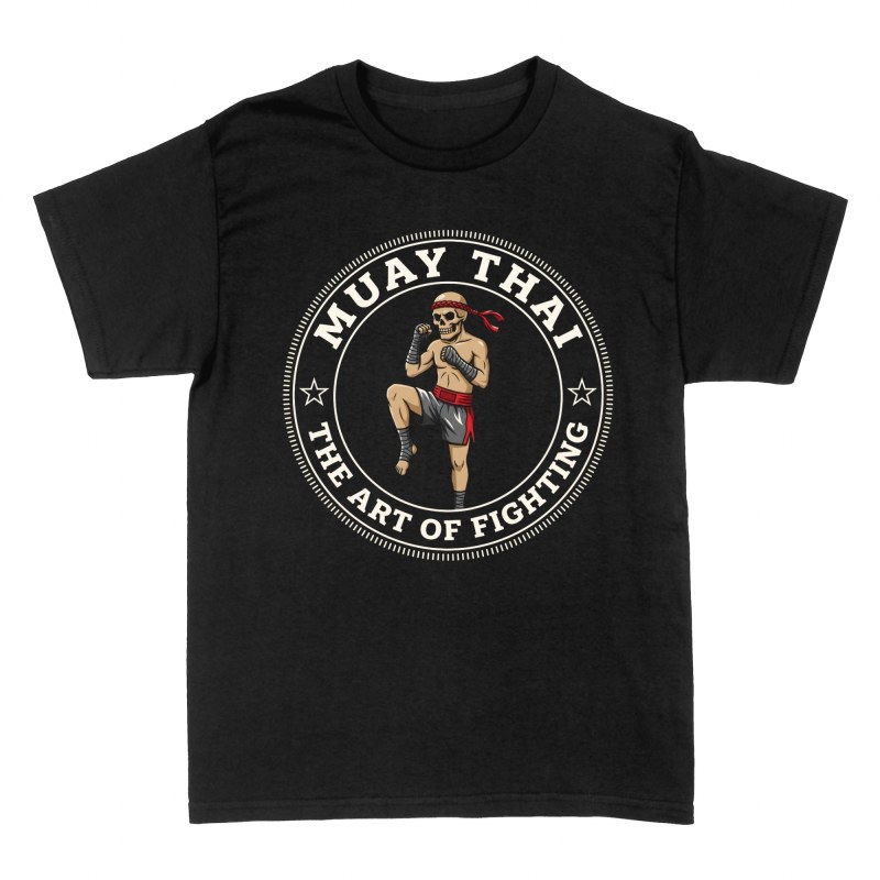 T-shirts: Muay Thai Totenkopf K&auml;mpfer