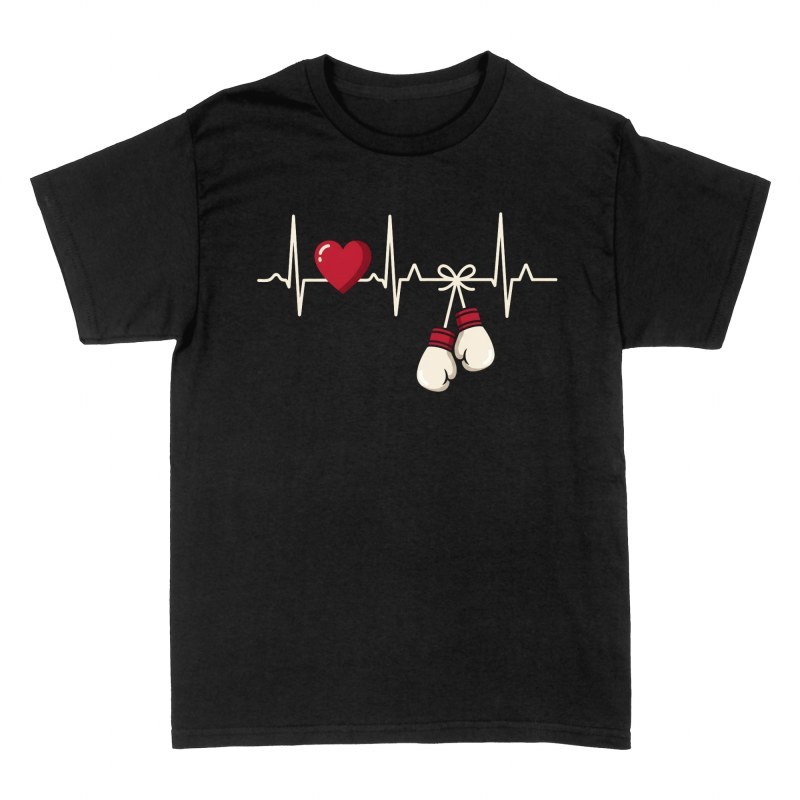 T-shirts: Herzschlag Boxen mit Boxhandschuhen
