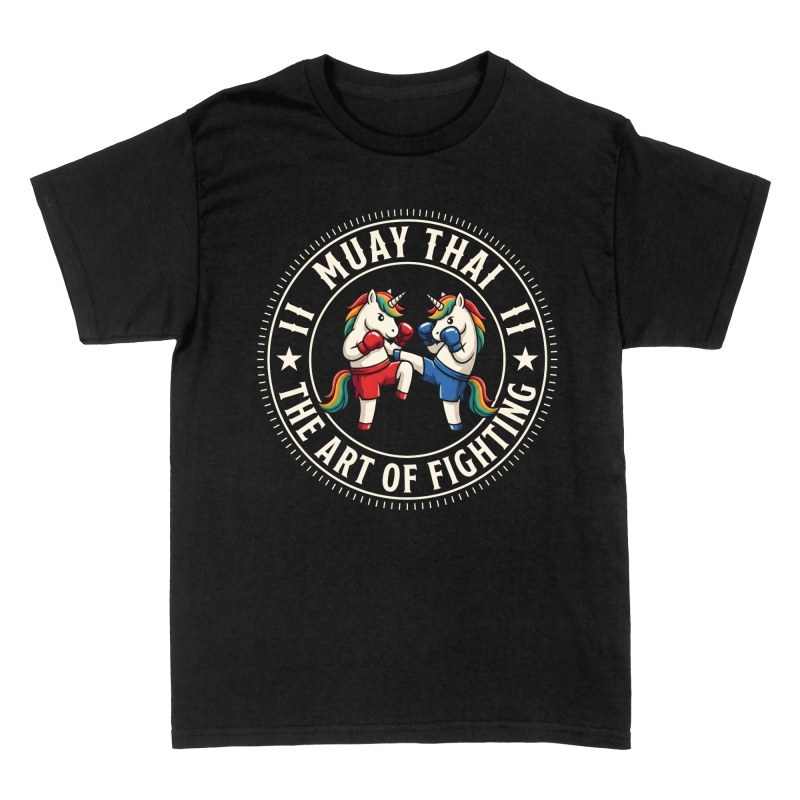T-shirts: K&auml;mpfende Einh&ouml;rner Muay Thai