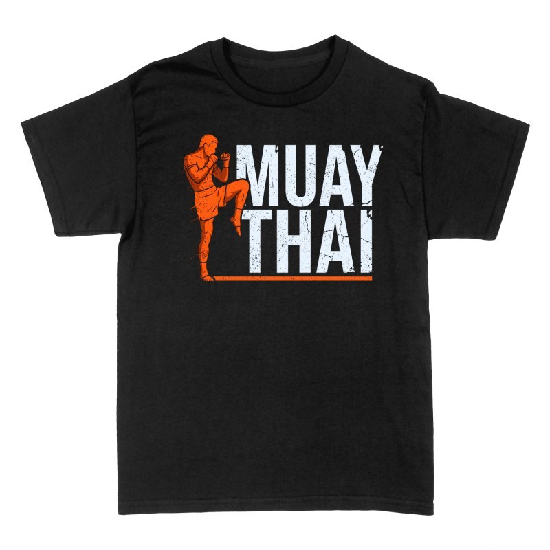 T-shirts: Muay-Thai-K&auml;mpfer in Abwehrhaltung