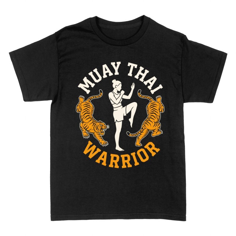 T-shirts: Muay Thai Kriegerin mit Tigern