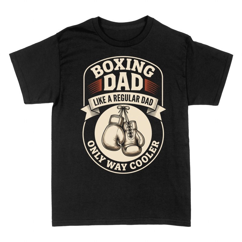 T-shirts: Boxer-Papa mit Vintage-Boxhandschuhen