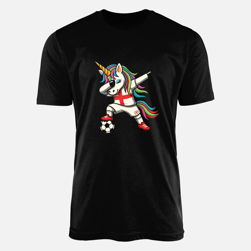 T-shirts: Dabbendes England Einhorn Fussball