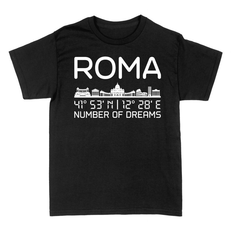 T-shirts: Rom Skyline mit Koordinaten