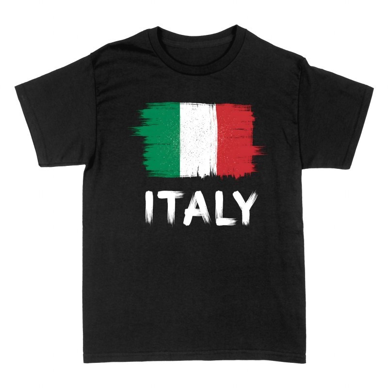 T-shirts: Italienische Flagge Pinselstrich