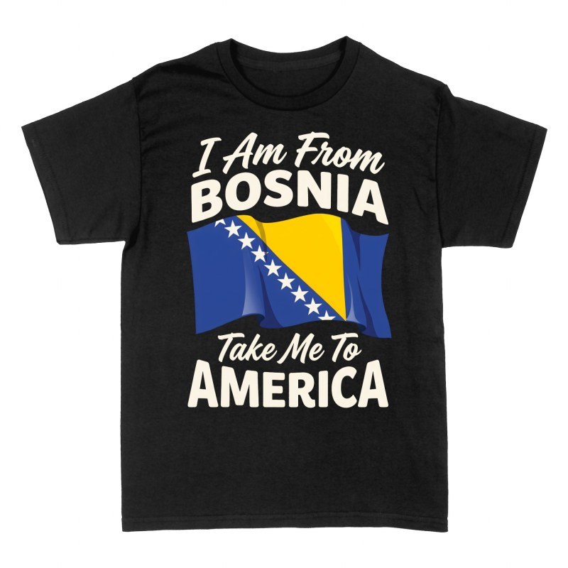 T-shirts: Aus Bosnien nach Amerika Flagge