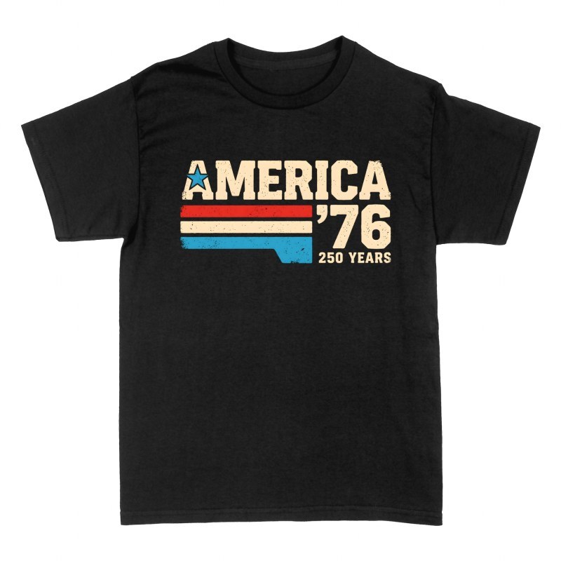 T-shirts: Amerika 250 Jahre Retro-Streifen