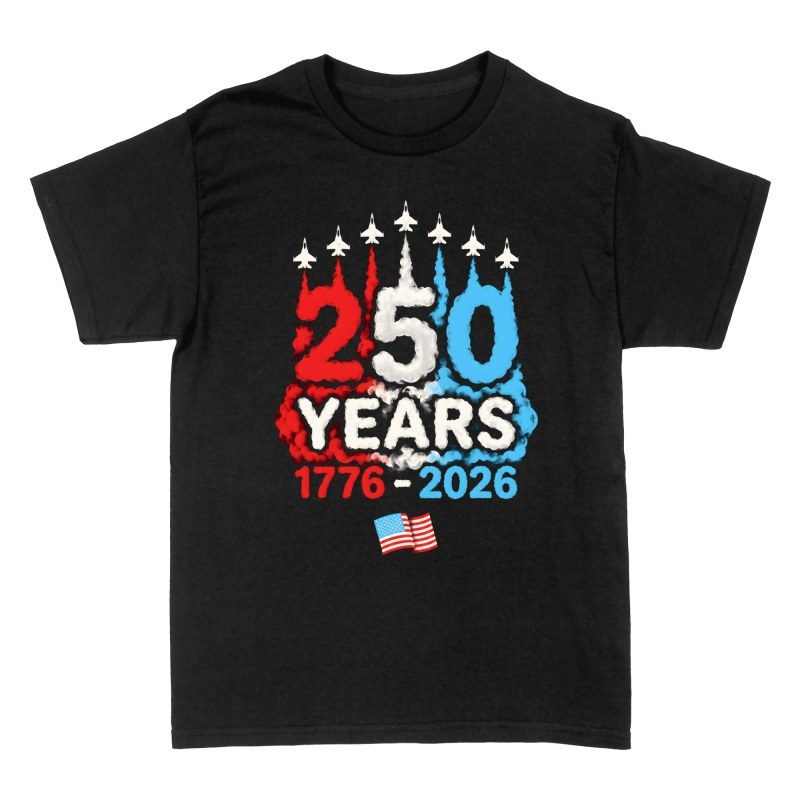 T-shirts: 250 Jahre USA mit Kampfflugzeugen