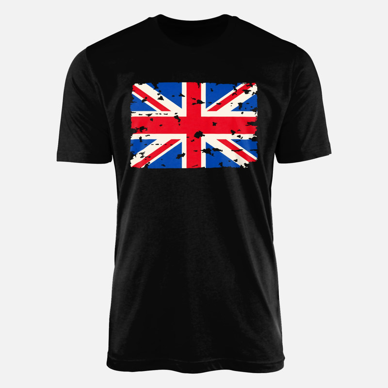 T-shirts: Union Jack im Vintage-Grunge-Look