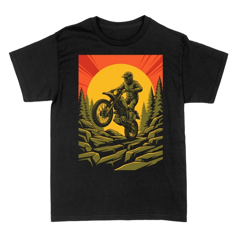 T-shirts: Enduro-Sprung in den Bergen
