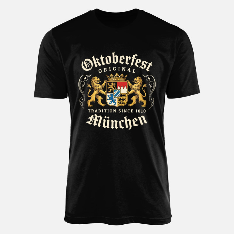 T-shirts: Oktoberfest M&uuml;nchen mit bayerischem Wappen