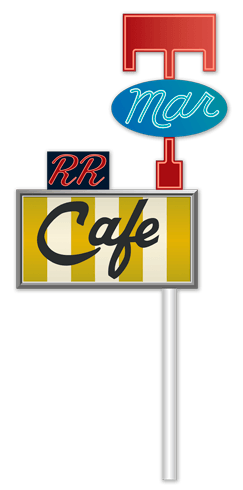 Wandtattoos: Zeichen Mar Cafe RR Twin Peaks links