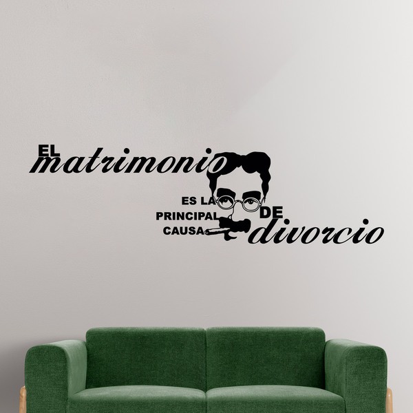 Wandtattoos: Matrimonio Divorcio - Groucho Marx