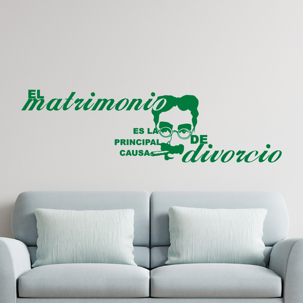 Wandtattoos: Matrimonio Divorcio - Groucho Marx