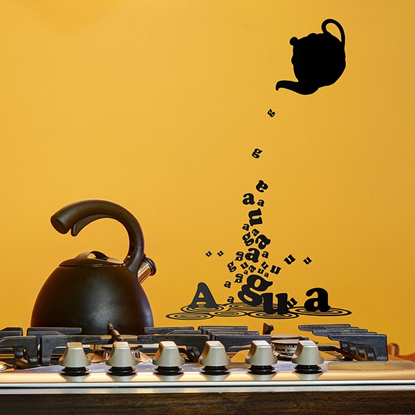 Wandtattoos: Teapot with water
