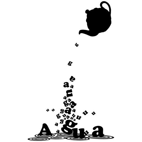 Wandtattoos: Teapot with water